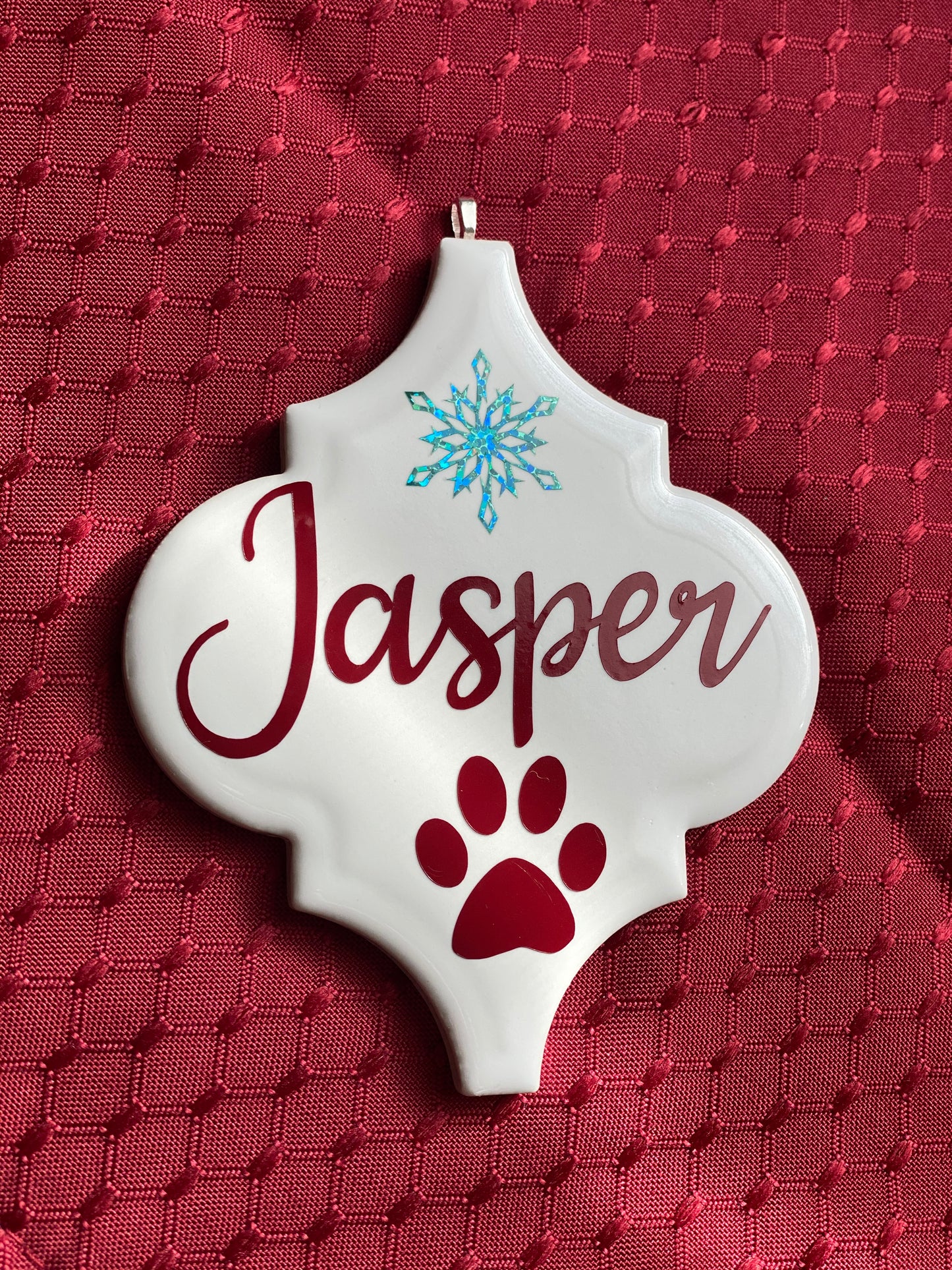 Personalized Arabesque tile ornament