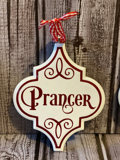 Santa's reindeer Arabesque ornaments